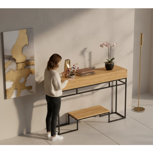 KONSOLA  DREWNO LITE DĄB OLCHA SKD-319